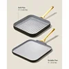 Caraway Griddle Pan & Grill Pan Duo - Non-Stick Ceramic Coated - Non Toxic, PTFE & PFOA Free - Oven Safe & Compatible 3