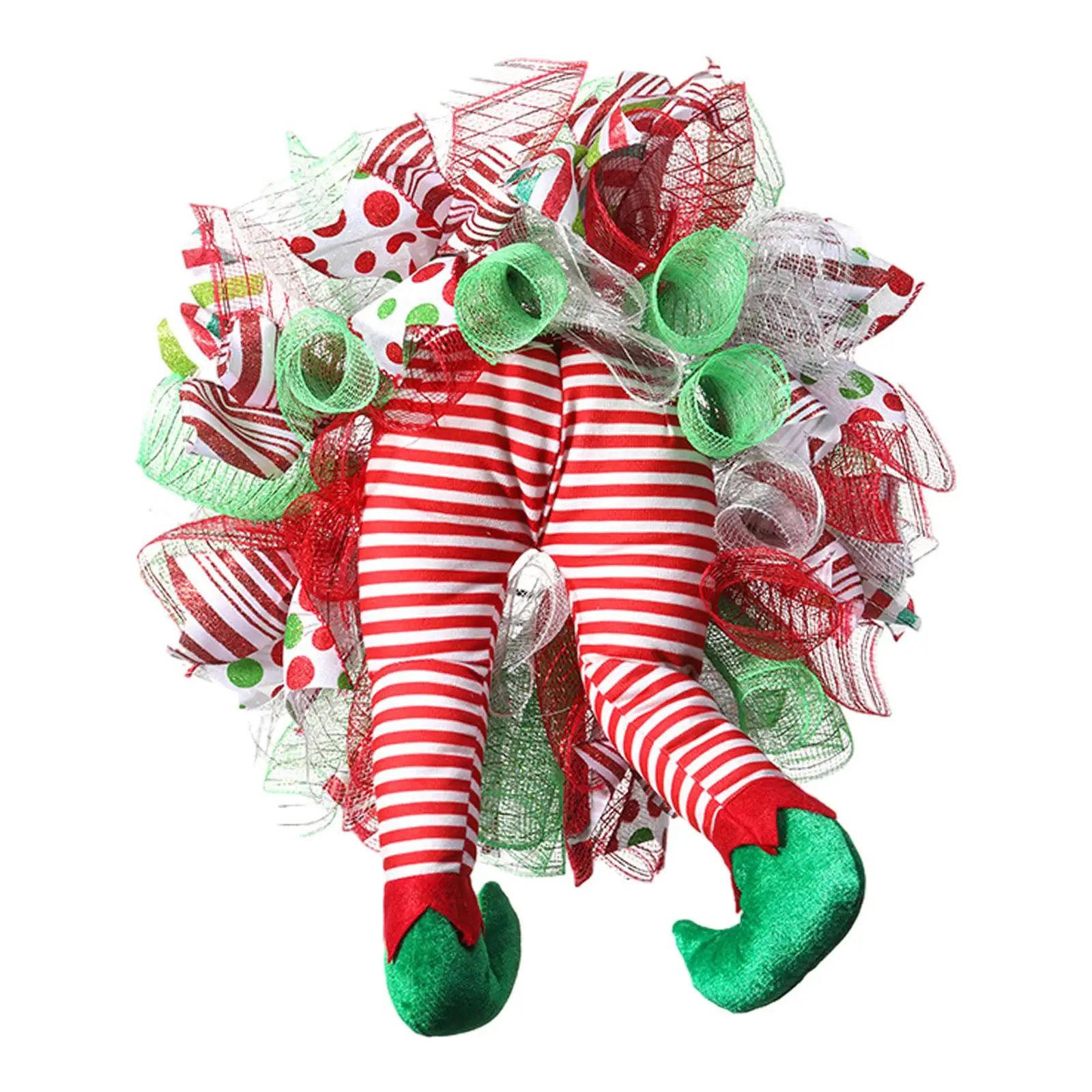 

Рождественский венок с эльфом для ног для входной двери, рождественские украшения, Рождественский венок для Хэллоуина, внутренняя и наружная стена, фото, реквизит