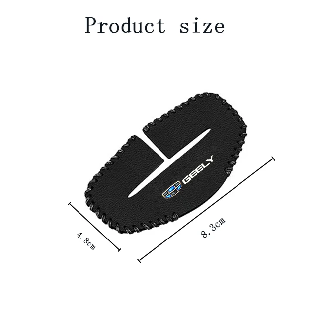2pcs Car Seat Belt Buckle Cover Leather Protector Anti-collision Case For Geely Coolray Atlas Boyue NL3 Emgrand X7 EX7 GT GC9
