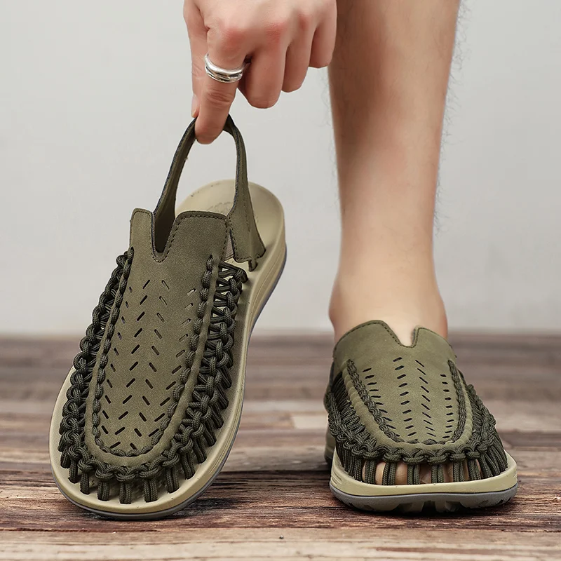 Nuevas sandalias para hombre, zapatos informales cómodos sin