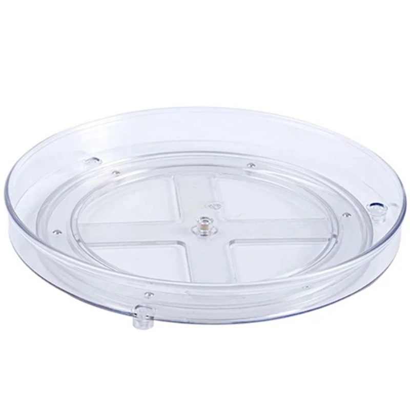 

Transparent Multifunctional Rotating Rack Round Plastic Turntable Spice Organizer Cosmetics Storage Shelf Food