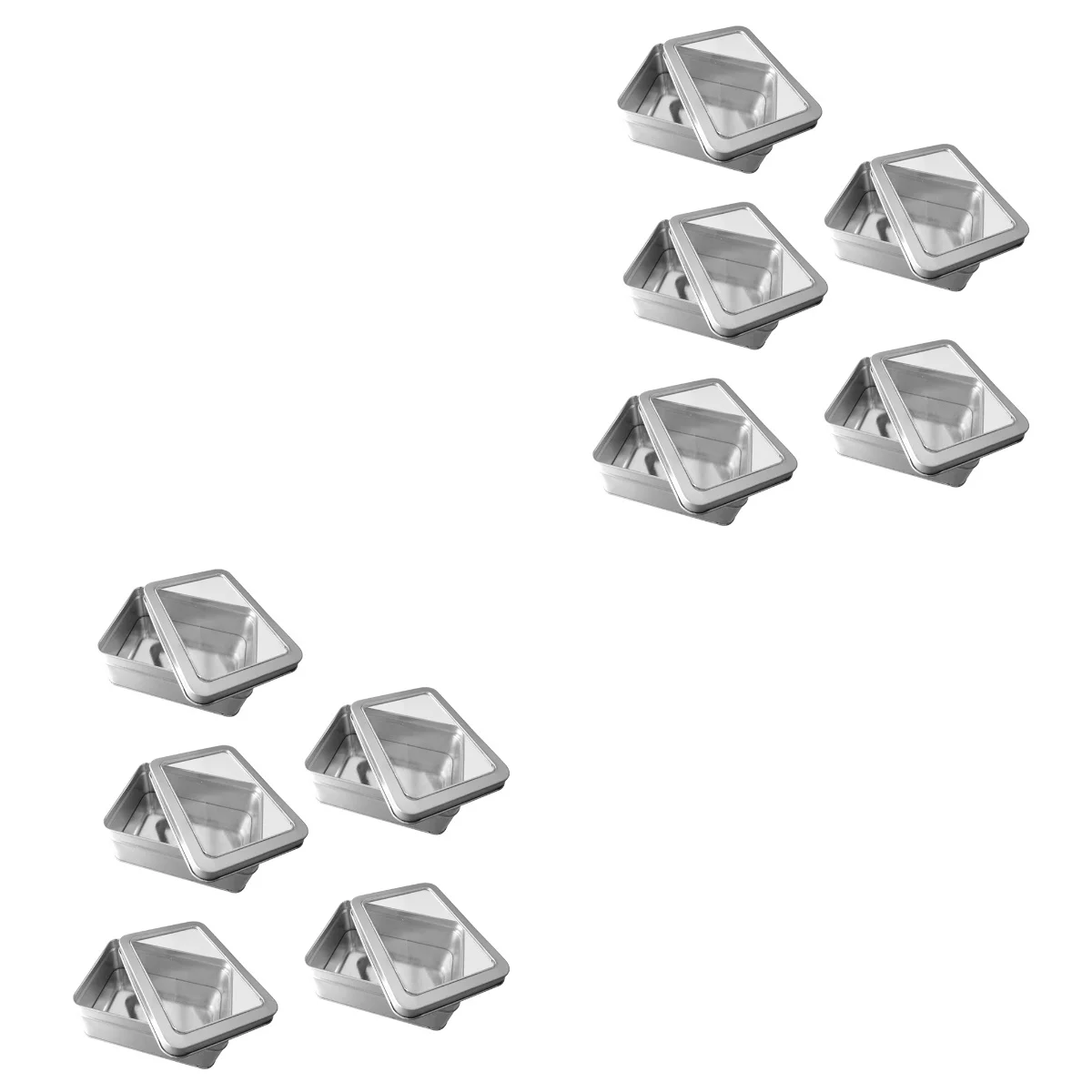 

10 pcs Cookie Nesting Box Gift Treat Tins Dessert Packaging Tin can Metal Jewelry Box Wax Holder Tins