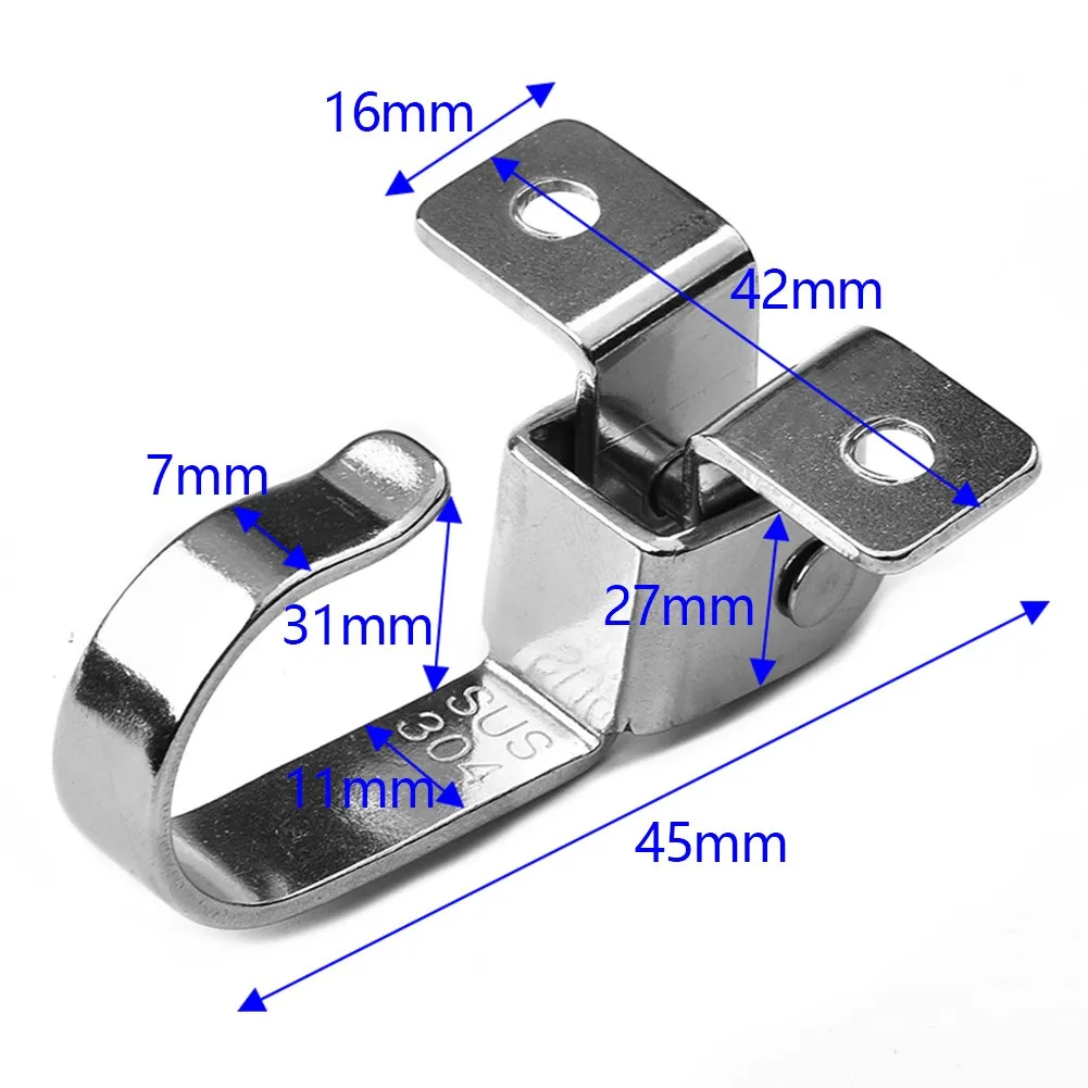 

Hot Sale Swing Hook Stainless Steel Overhead Hook Cabinet Floor Hook Tools High Quality Practical Silver 1pcs 1x