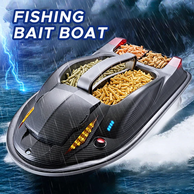 Large Outdoor 3 Hopper High Speed RC Fishing Boat 500M 7KG Load