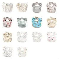 Fashionable Angel Wing Bib Water Resistant Polyester Fabric Nursing Bib Lovely Cartoon Saliva Towel for Baby Meal