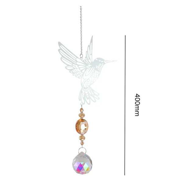 Crystal Light Catcher Kerti Díszek Metal Dream Ablak Terasz Dekoráció Állat/Élet Fa Színes Gyöngyök Otthoni - Image 6