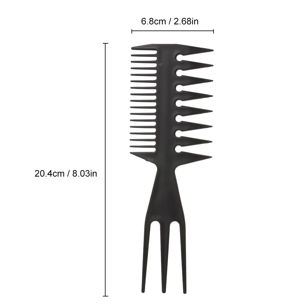 3-In-1 Plastic Combs Thin Wide Tooth Detangling Hair Comb for Women Anti-static Comb for curly hair Hairdressing Styling for Men