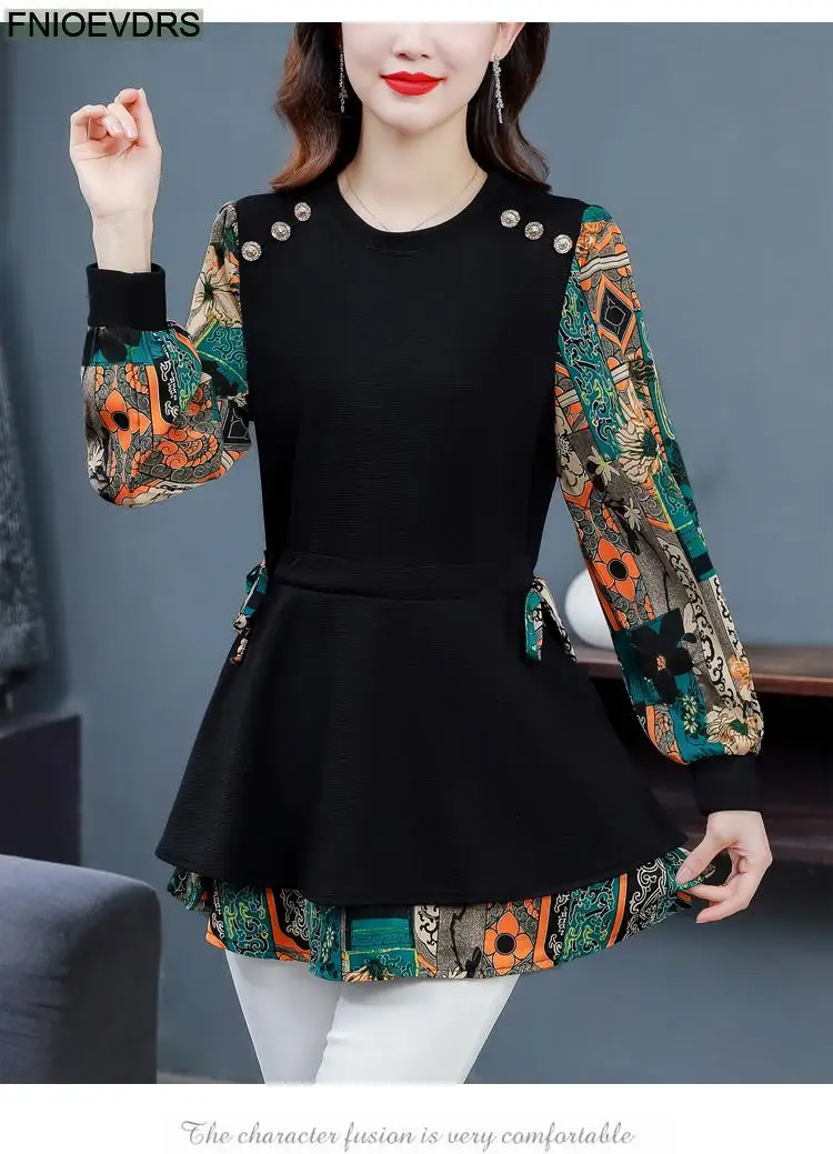 M-5XL Loose Clothes 2023 Women European Fashion Elegant Office Lady Work Button Shirt Casual Tunic Belly Peplum Tops And Blouses