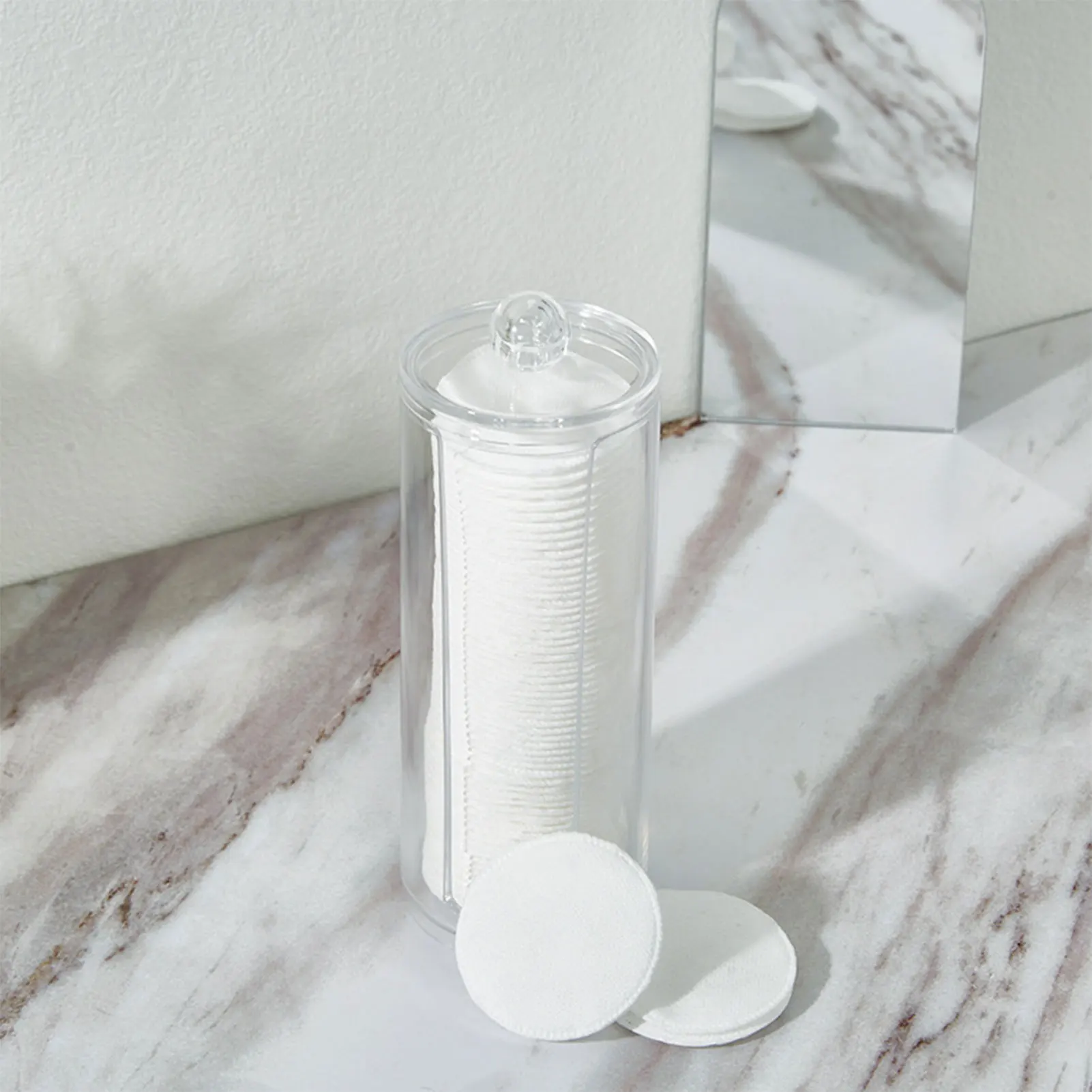 Multifunctional Make Up Pads Dispenser Space Saving Makeup Holder Container for Friend Family Neighbors Gift 4