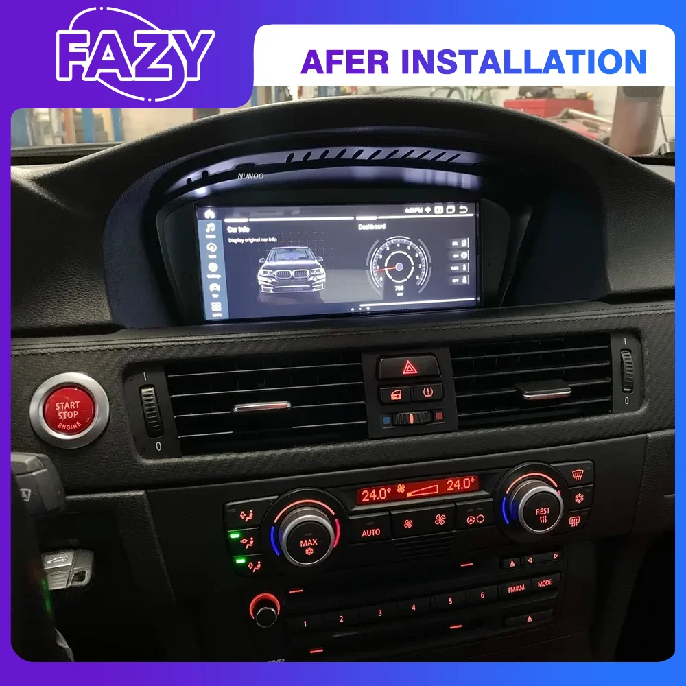 Android 14 Wireless Carplay IPS Screen For BMW 3 5 Series E60 E61 E62 E63 E90 E91 E92 Car Radio Multimedia Player Stereo GPS 4G