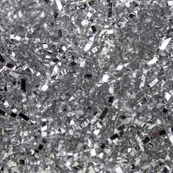 Radiant Rose Gold Metallic Glitter Raffia for Gift Box Filler and Craft Decor (Solid Silver)