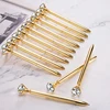 6Pcs Diamond Ballpoint Pens Gold Large Crystal Pens Rhinestones Ballpoint Pens Stationary Writing Supplies 4