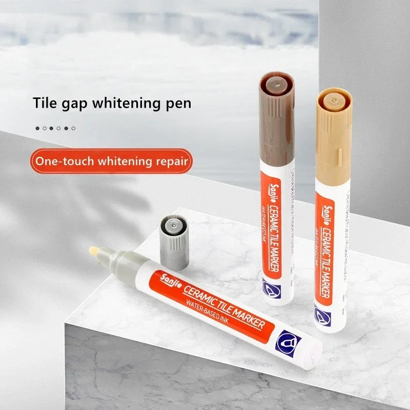 White Waterproof Tile Marker Grout Pen Wall Seam Repair Tool Bathroom Floor