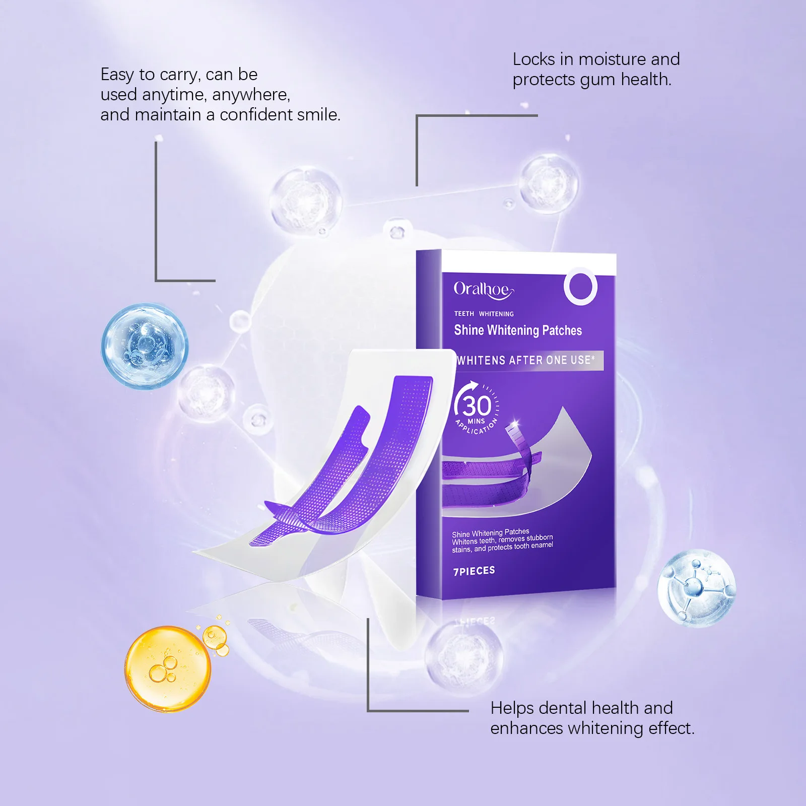 Oralhoe Tooth Care Strips Clean Stain Removal yellowing Hygiene freshing Breath Dental Bleaching Tools Teeth Brightening Patches - 5