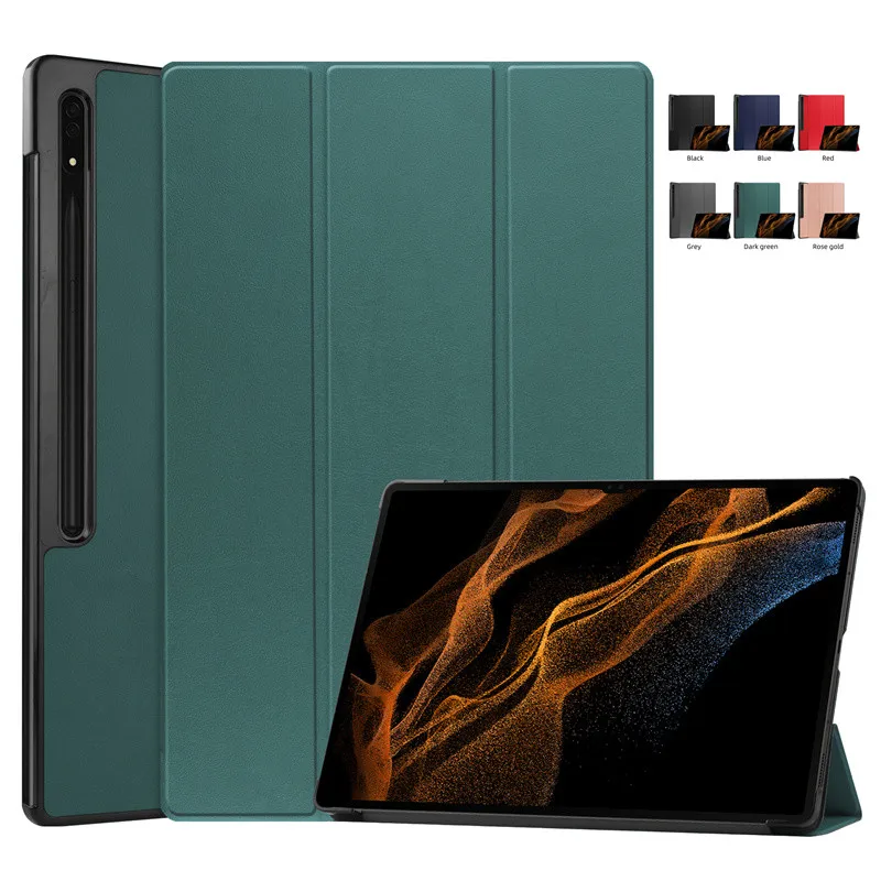 For Samsung Galaxy Tab S9 Ultra Case 14.6 Inch Flip Flio Magnetic Stand Cover For Galaxy Tab S9 Ultra Tablet Case Sm-X910 X916B