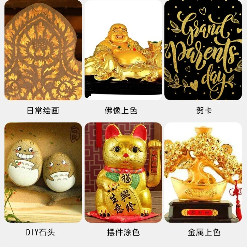 Gold Acrylic Paint for Hand Painted Graffiti DIY Crafts
