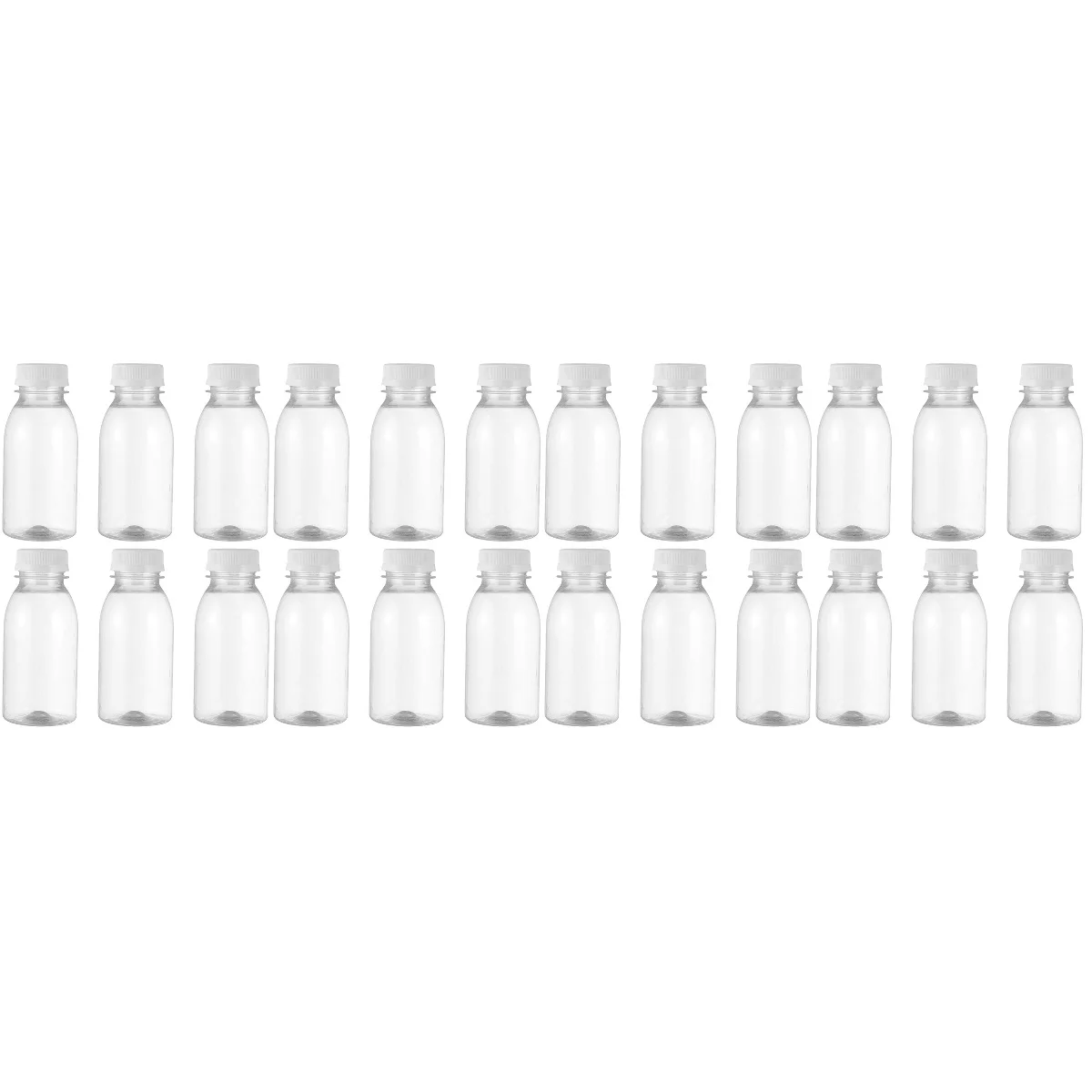 24 Pcs Milk Bottle Refrigerator Reusable Juice Bottles Empty Plastic Small Mini The Pet Fridge Containers Child Water with Lids