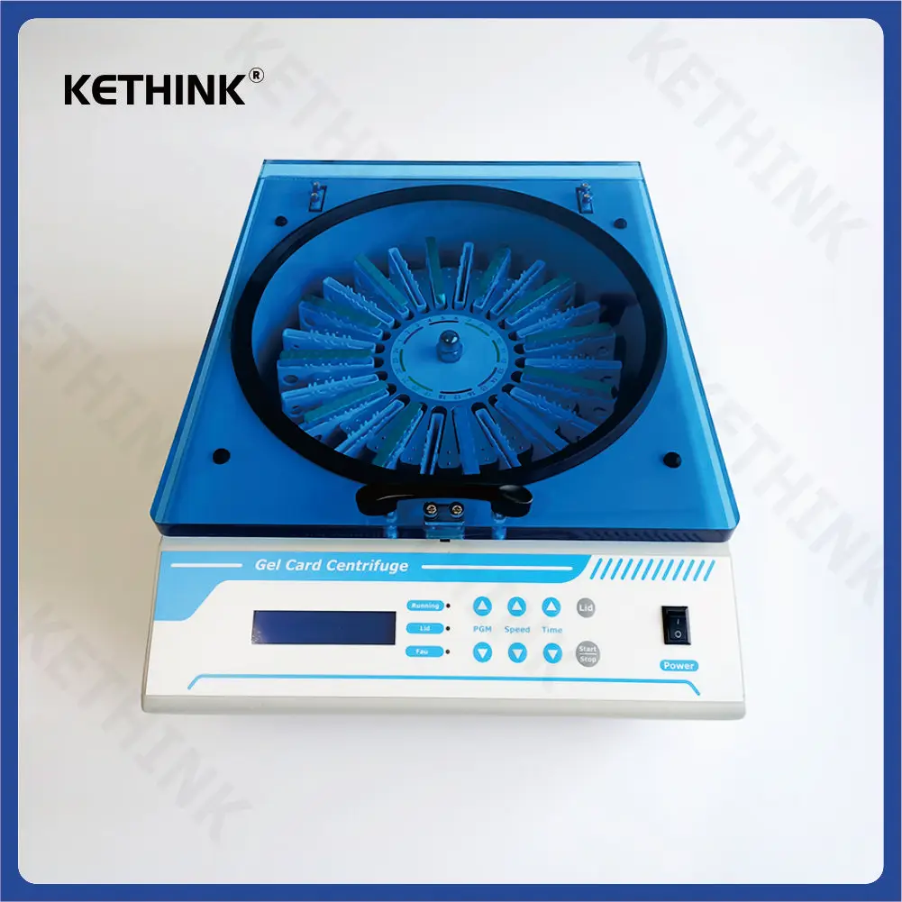 Serology Centrifuge KETHINK KT-BMC1000-24 Desktop Gel Card Clinical Centrifuge 2200rpm 24 Cards
