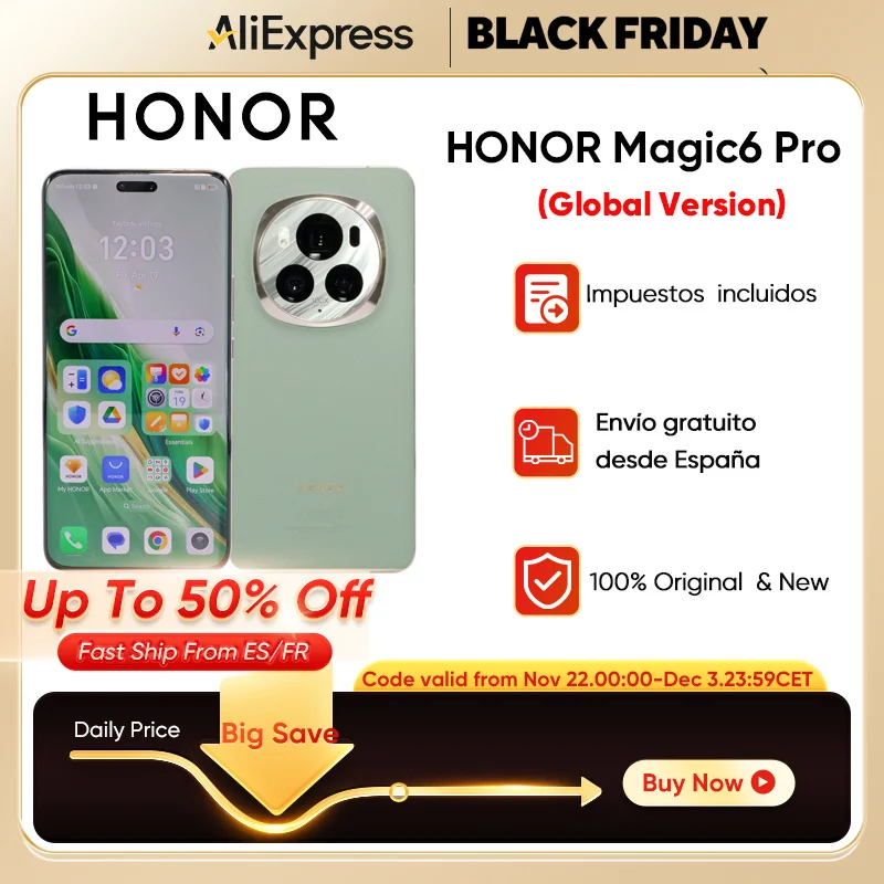 Smartfon HONOR Magic6 Pro z EU za $694.37 / ~2875zł