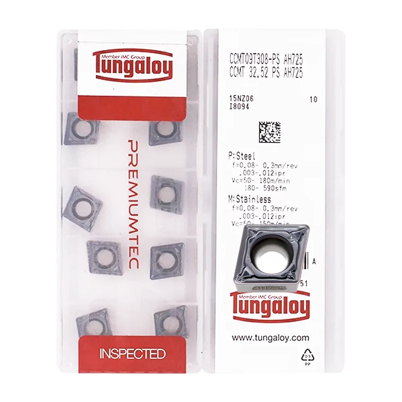 INSERTO DE TORNEADO CCMT060204-PS AH725 TUNGALOY - Ferrindustrial