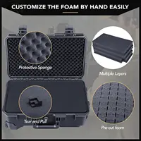 Waterproof Hard Case with Wheels and Customizable Foam, Interior Size 20.3x11.3x7.3 inch, Suitable for camera, lens, drone, mic, 2