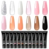 PEACECOLOR 12PCS Poly Extension Gel Set for Extension Nail Tips Semi-Permanent Nail Gel Extension Nail Manicure Kits 1