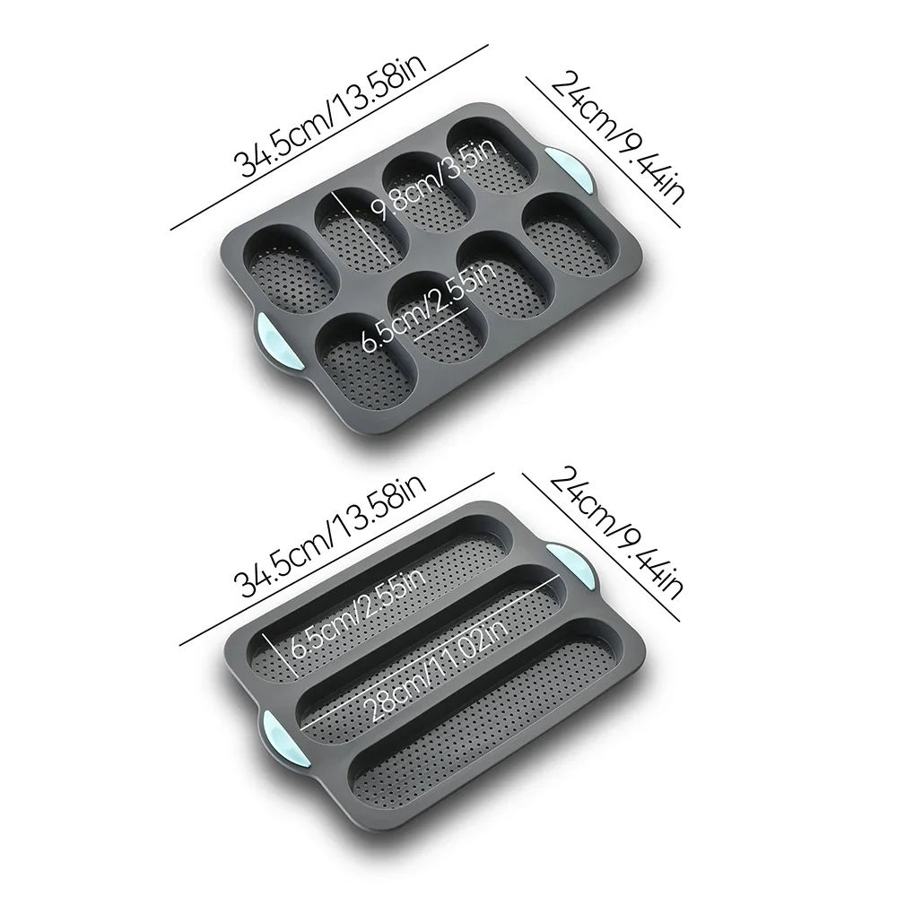 Silicone Non-Stick Baguette Baking Tray - Heat Resistant Oven Tool