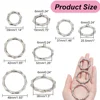 5PCS Metal Bamboo Buckle Spring O Ring Round Push Trigger Key DIY Connector Openable Keyring Carabiner Purses Handbags Snap 2
