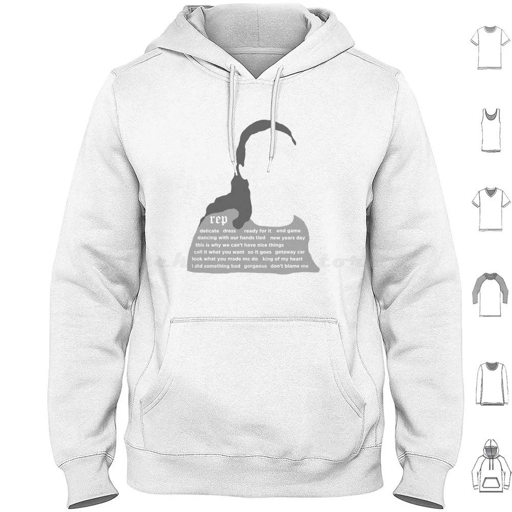 thumbnail image 1 of Reputation The Album Sudadera con capucha de algodón de manga larga Reputation Letras 1989 Swift Taylor Ts7 Speak Now Lover Fearless Me Reputation, 1 of 4