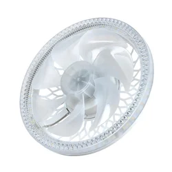 Contemporary LED Ceiling Fan with Remote Control - 4 - Speed 360° Air Circulation (White)