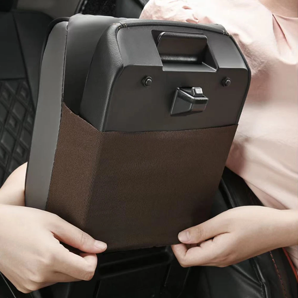 Center Console Armrest Armrest Pad Armrest Box Car Armrest Box Car Armrest Mat Center Console Cover Car Armrest Cover Wave Embroider PU Leather Car Armrest Mat Center Console Arm Rest Protection Cushion Auto Armrests Storage Box Cover Pad