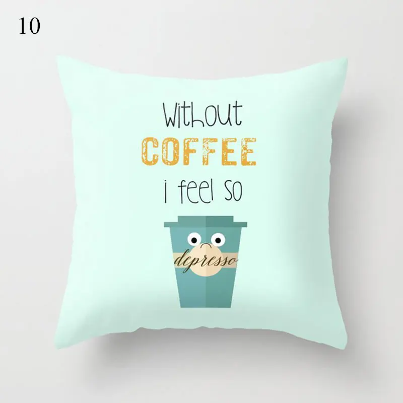 Simple Mint Green Pillow Cover Geometric Print Cushion Covers Sofa Car Cushion Cover 45x45cm Decorative Throw Pillowscase 