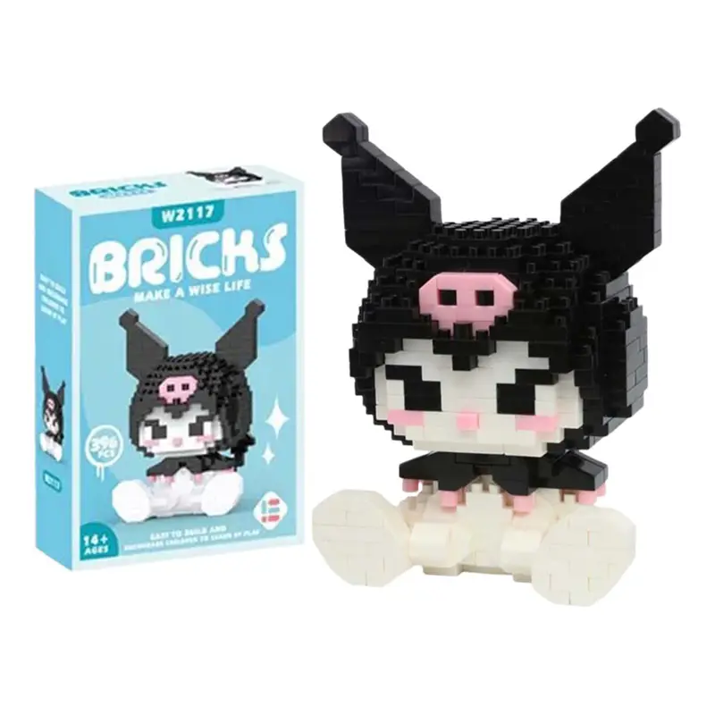 99 style SANRIO Hello Kitty Building Blocks Cartoon Figures Kuromi Bricks My Melody Children's Assembly Toys Cinnamoroll Gift - Image 65