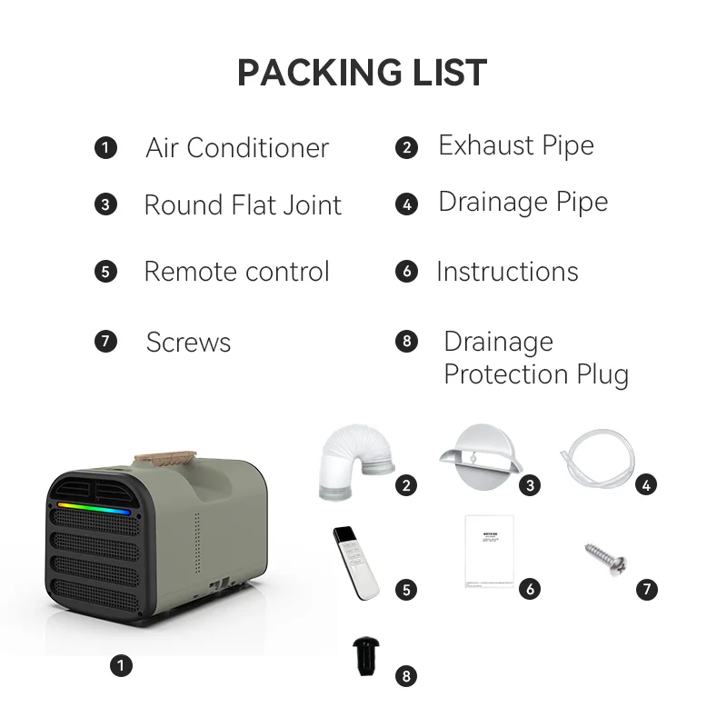 Vehicle RV Car AirPortable Air Conditioner Multifunctional AIR Cooler 220V/110V 4800-5200BTU Multi-application Room Use 2