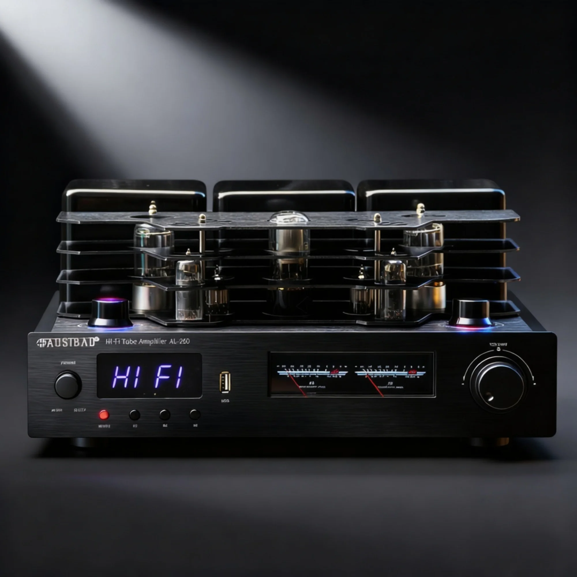 2x200W 튜브 앰프 5.0 블루투스 앰프 하이파이 고출력 앰프 SNR 80dB 앰프 RC 동축 광 입력 홈 시어터용
