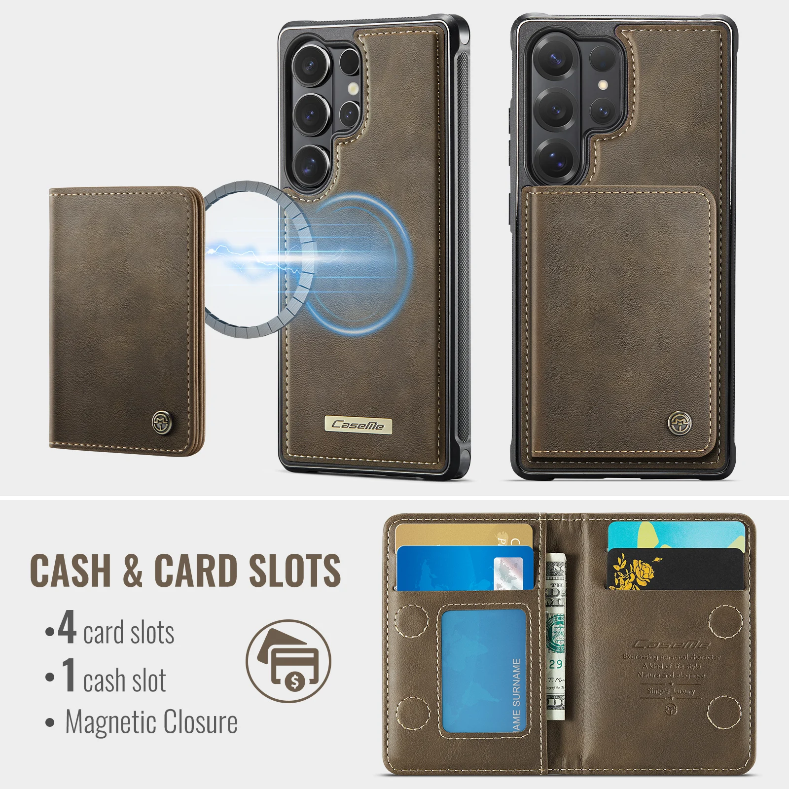 Magsafe Magnetic Leather Wallet Phone Case