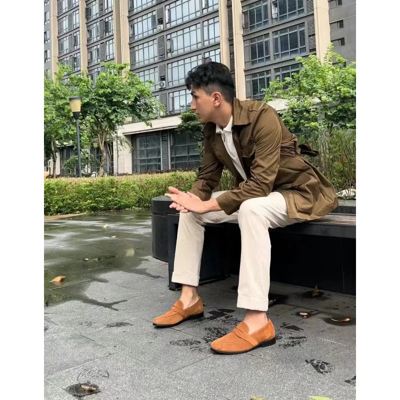 Warmth Coat Waterproof Windbreaker Jacket Casual Men Jacket Outdoor Jackets Autumn Men's Multi Pocket Coat Mid length Slim Fit Thin Large Windbreaker Waist Wrapped Casual Coat мужская одежда