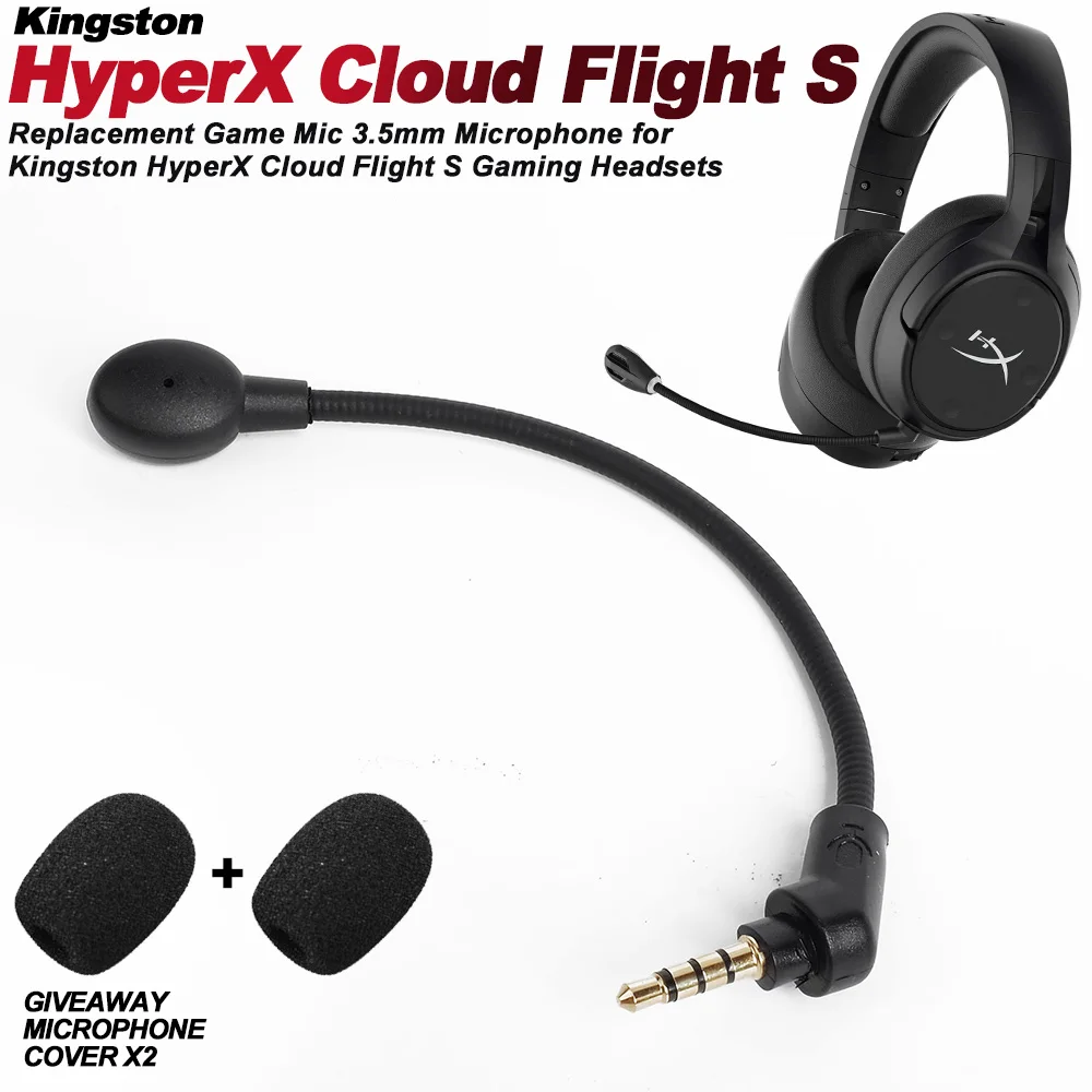 Kingston HyperX HyperX Alpha/S/Revolver S Flight S/Orbit S/MIX Replacement 3.5mm Noise Reduction Microphone Headphones Mic