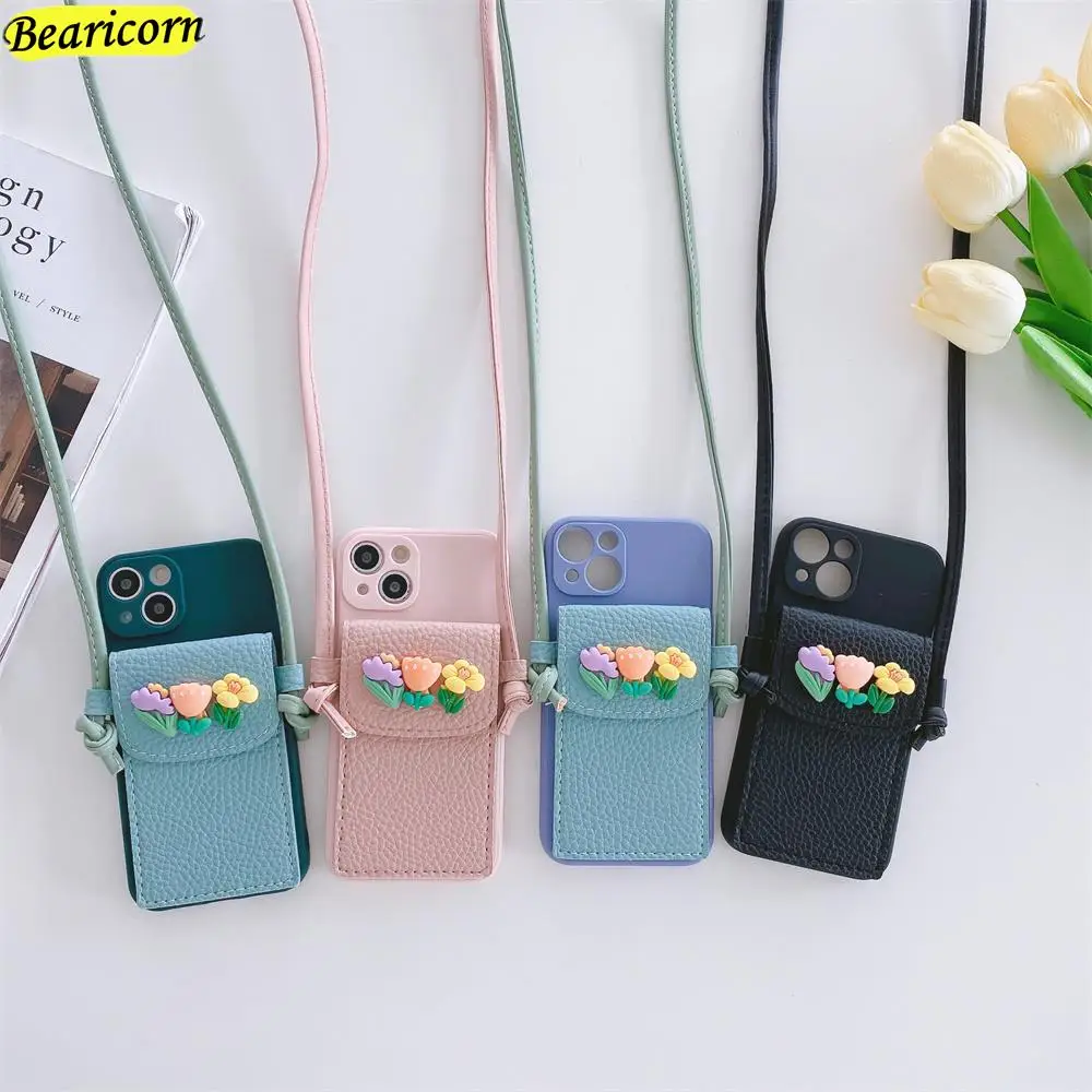 

Crossbody Flowers Wallet Phone Case For Samsung Galay A01 A02S A03S A10S A11 A12 A13 A20S A21S A22 A3 Core A30 A20 A31 A32 5G