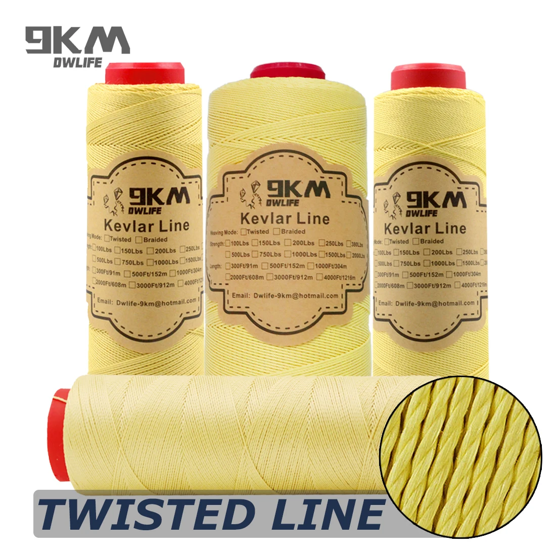 Twisted Line Super Strong Camping Fishing Kite String 1000ft/304m 70LB 