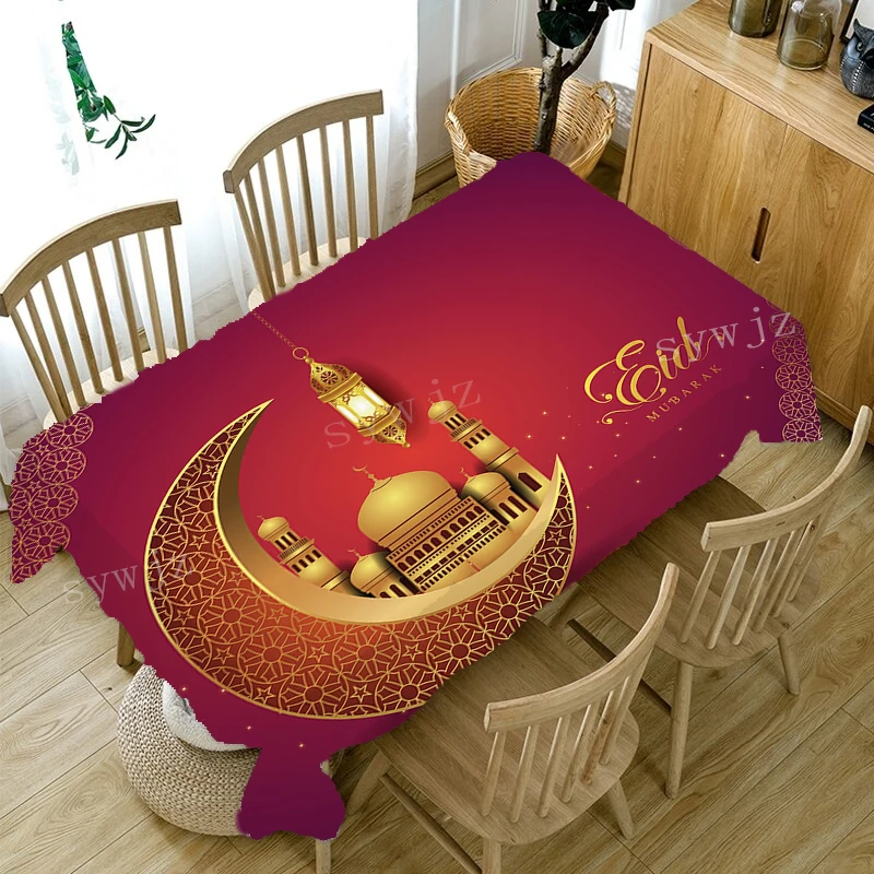 Tablecloths Ramadan Decoration Ramadan Polyester Table Cloth 2023