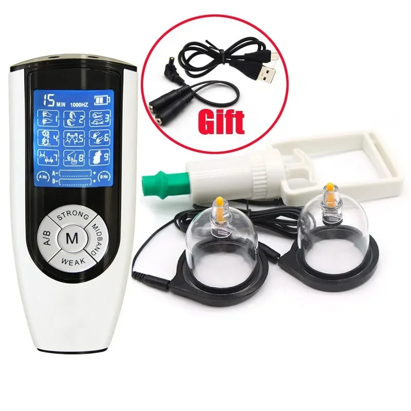 Physical Therapy Nipple Pussy Clips Stimulation Body Massager Nipple Clips Electric Shock Clamps Sex Toys For Women