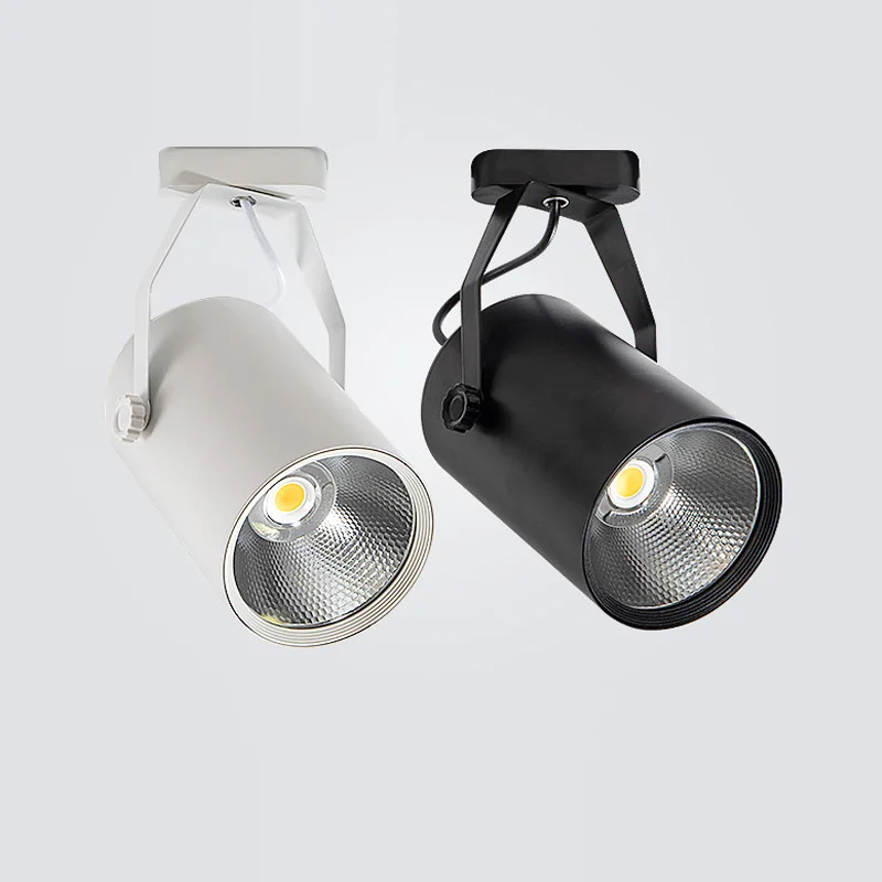 현대 미니멀리스트 의류 매장 상업용 LED 트랙 라이트, 레트로 쇼케이스 슈퍼마켓 신선한 COB, 10W, 20W 트랙 라이트