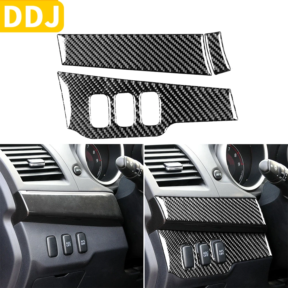 For Mitsubishi Lancer Es De Gts 20082015 Carbon Fiber Dim Light Control Left Dash Trim Frame