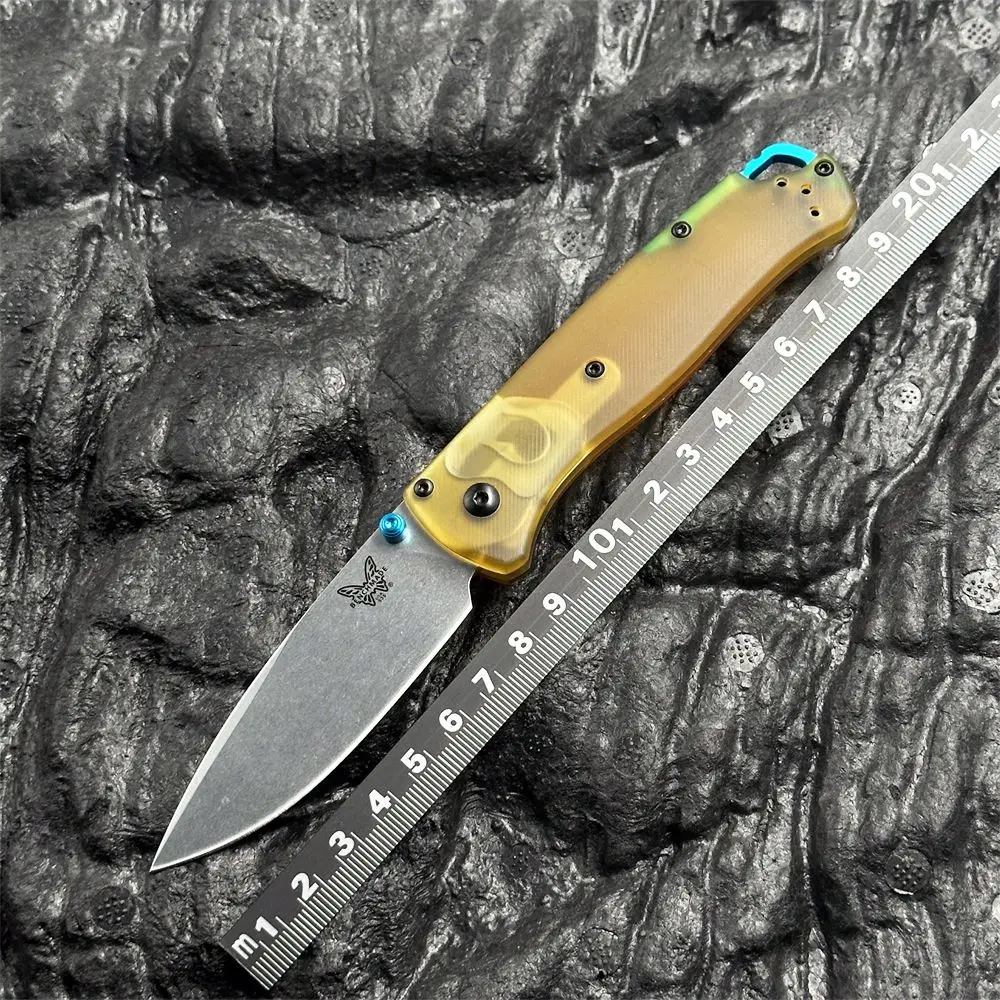 

BENCHMADE 535 Folding Knife D2 Blade Clear Handle Outdoor Camping Hunting Pocket EDC Tool Knife