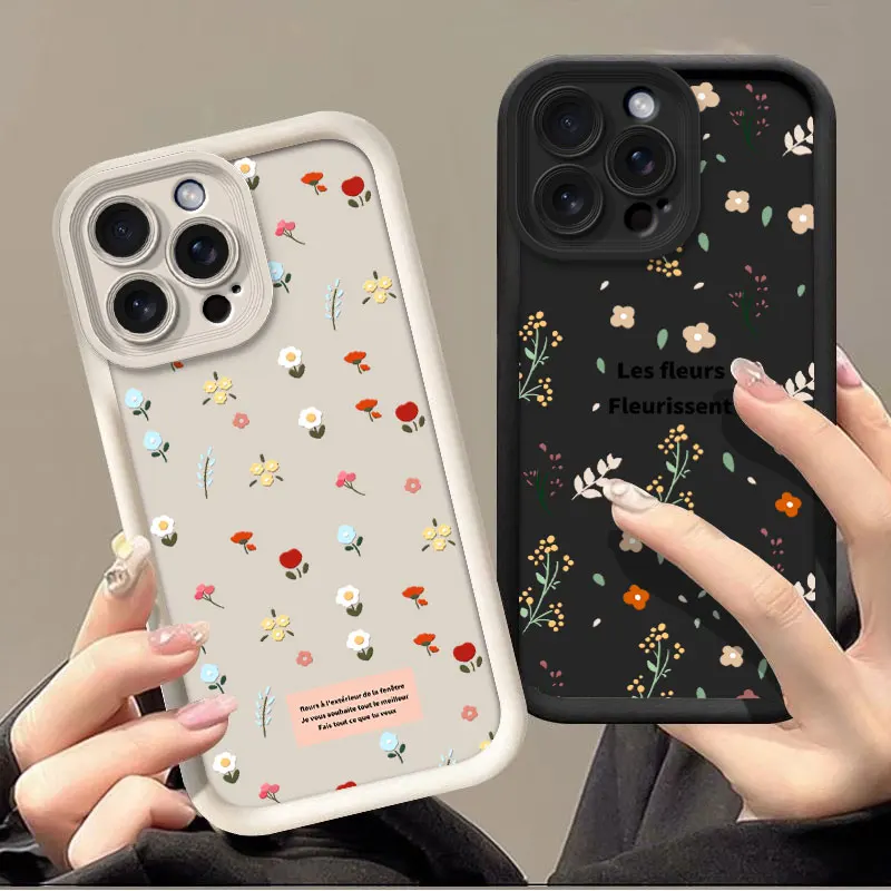 Floral Print Soft Silicone Shockproof Protective Phone Case
