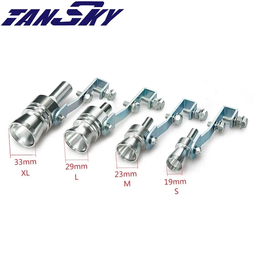 TANSKY 1PC Universal Car Turbo Sound Whistle Muffler Exhaust Pipe Blow off Vale BOV Simulator Whistler Size S,M,L,XL TK-W00