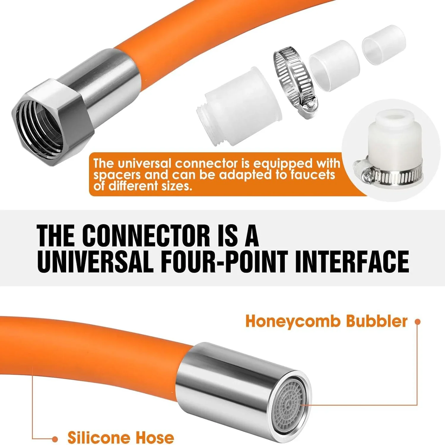1pc Water Faucet Extension Pipe, Universal Extended Water Pipe, Anti-Splash Extension Pipe 2