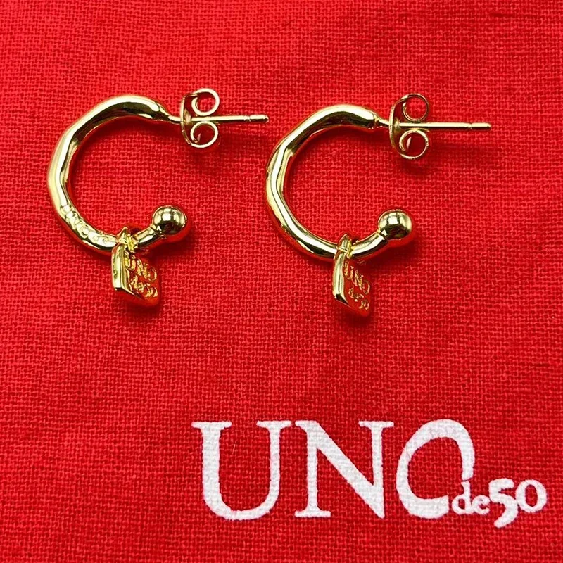 

Лидер продаж 2023, высококачественные креативные женские серьги unode 50 с геометрическим рисунком, романтичные ювелирные изделия, Подарочная сумка, сумка в Европе и Америке