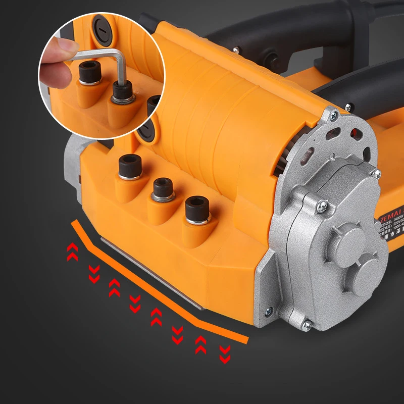 Wall Planer 4580W Wall Shovel Renovation Plane Rough Planer Old Wall Refurbishment Dust-Free Wall Planer 1000-4000rpm 3